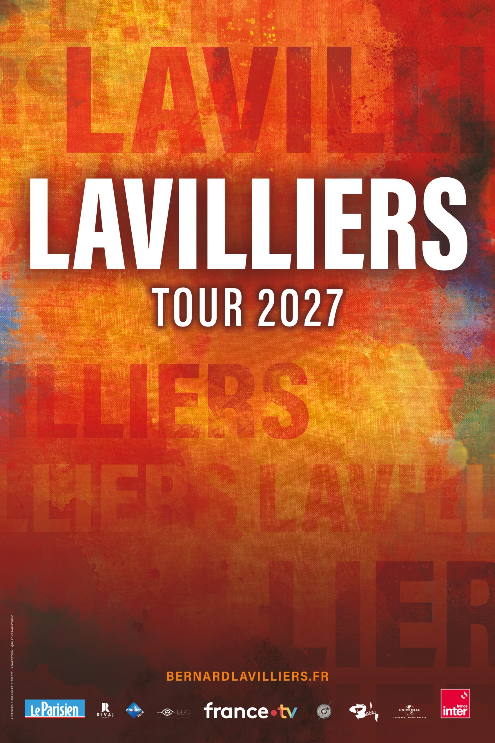BERNARD LAVILLIERS 2026 affiche 40x60 HD